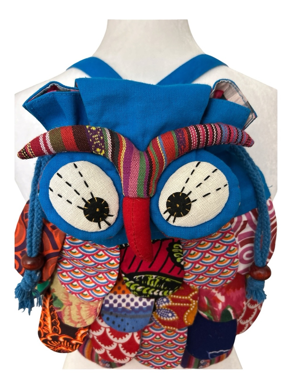 Handmade Baroque Artisan Owl Boho Mini Backpack - Picture 3 of 6